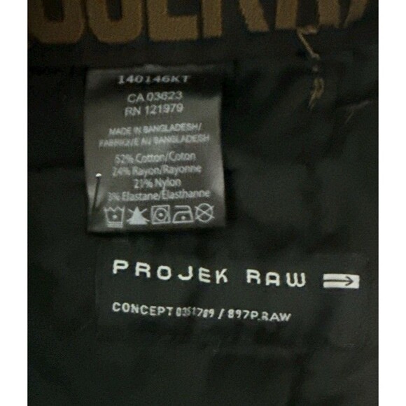 Projek Raw Jogger Pants Men’s 32x27 Brown Cargo Pockets Stretch Waist - Picture 4 of 5